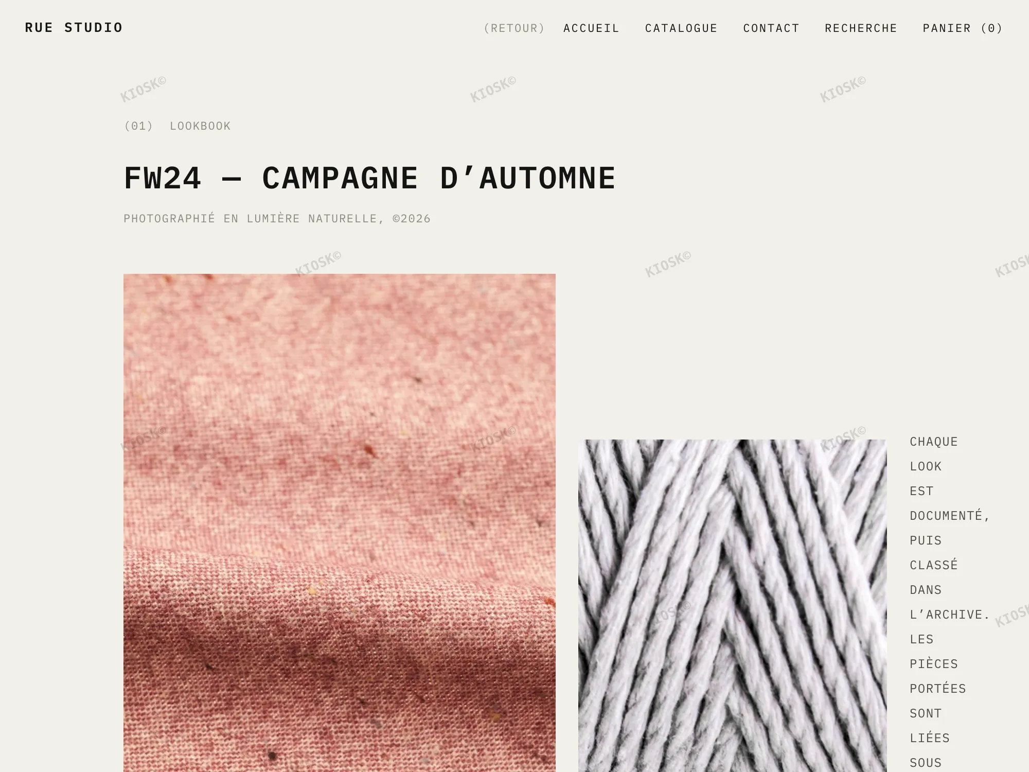 REVUE — page lookbook