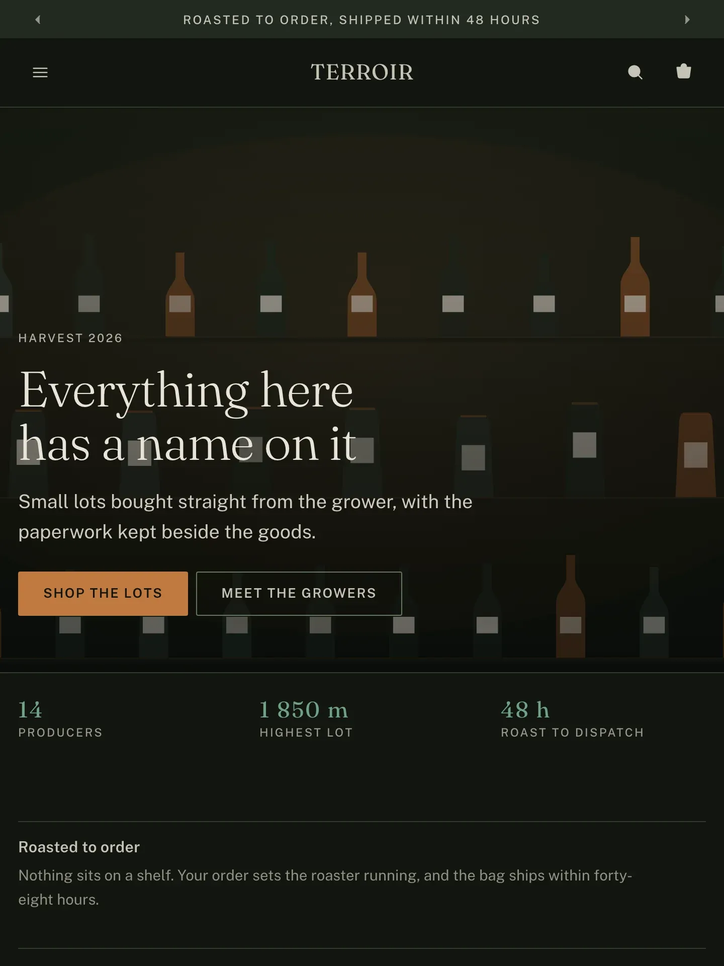 TERROIR — demo storefront home page